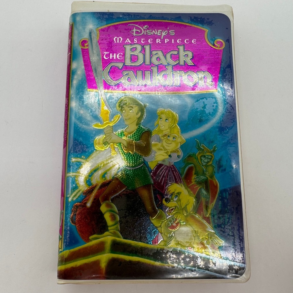 Disney's Masterpiece The Black Cauldron VHS 1998 Clamshell‎ Black Tape